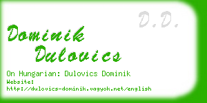 dominik dulovics business card